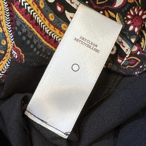 A.L.C. Hayley Tiered Silk Scarf-Print Midi Dress SZ 4 Black Brown Gold - Picture 11 of 13